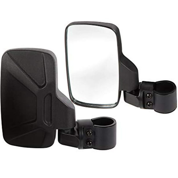 UTV Side Mirrors Tempered Glass Rear View Mirror High Impact Shatter Proof Glass Mirror for 2008-2020 Polaris RZR 800 900 1000 XP Turbo Ranger for 1.75 Roll Bar Cage 